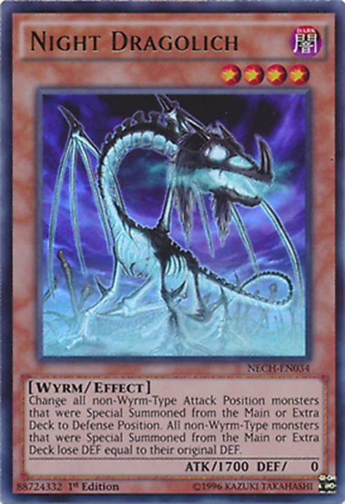 Night Dragolich - NECH-EN034 - Ultra Rare - 1st Edition- YuGiOh