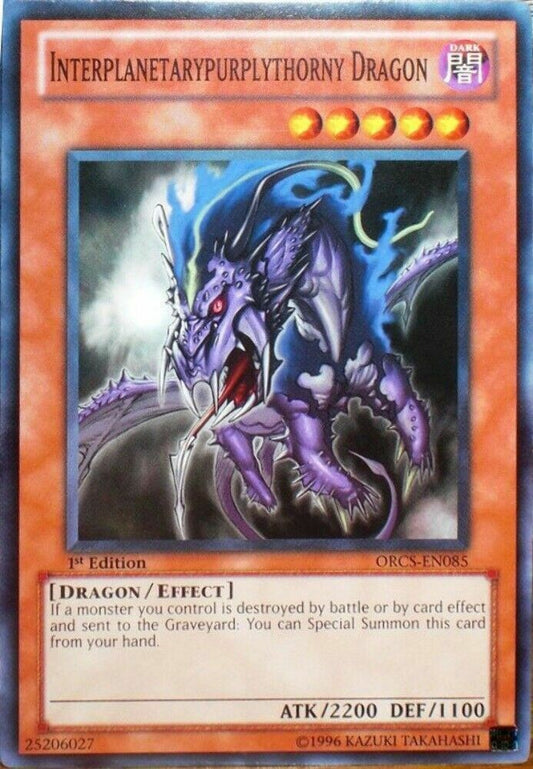 Interplanetarypurplythorny Dragon - ORCS-EN085 - Common - 1st Edition - YuGiOh