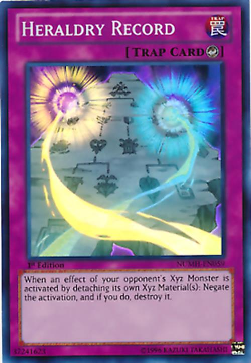 Heraldry Record - NUMH-EN059 - Super Rare - Unlimited - YuGiOh