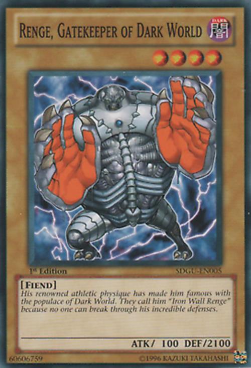 Renge, Gatekeeper of Dark World - SDGU-EN005 - Common - 1st Edition - YuGiOh