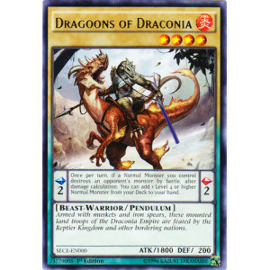 Dragoons of Draconia - SECE-EN000 - Rare - 1st Edition - YuGiOh