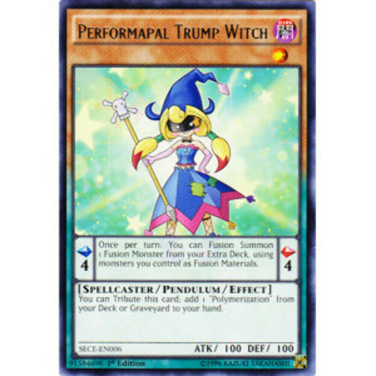 Performapal Trump Witch - SECE-EN006 - Rare - 1st Edition - YuGiOh