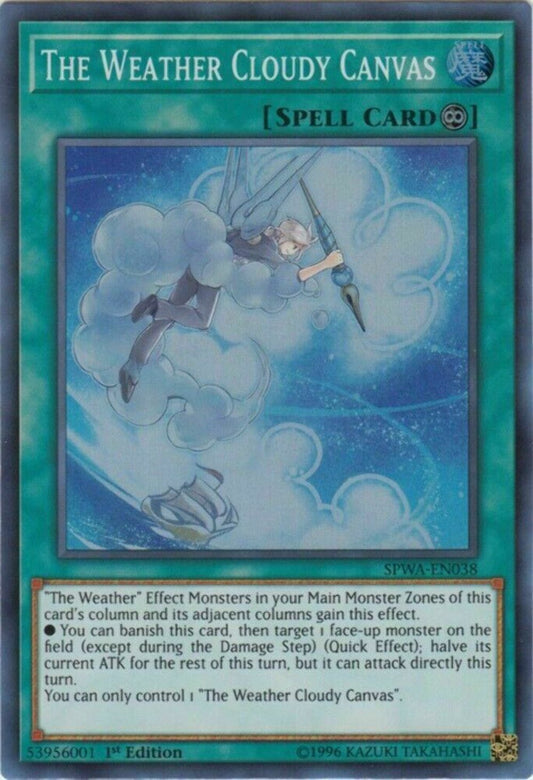The Weather Cloudy Canvas - SPWA-EN038 - Super Rare - 1st Edition - YuGiOh
