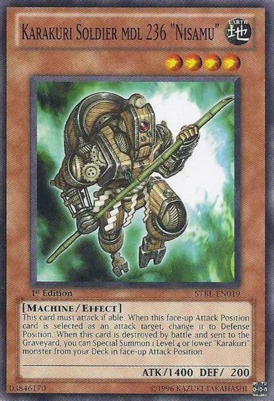 Karakuri Soldier mdl 236 "Nisamu" - STBL-EN019 - Common - 1st Edition - YuGiOh
