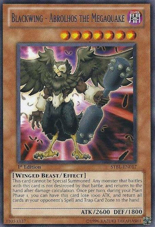 Blackwing - Abrolhos the Megaquake - STBL-EN017 - Rare - 1st Edition - YuGiOh