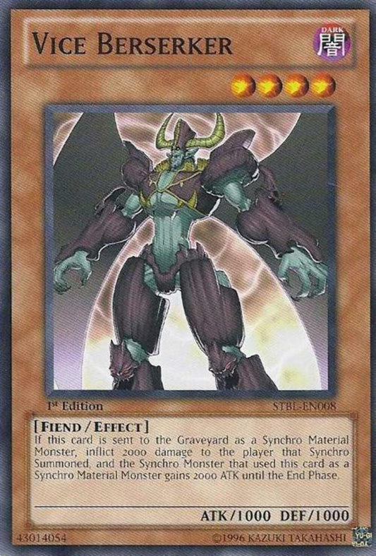 Vice Berserker - STBL-EN008 - Common - 1st Edition - YuGiOh