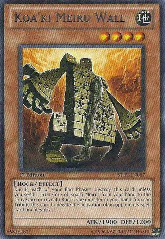 Koa'ki Meiru Wall - STBL-EN087 - Rare - 1st Edition - YuGiOh