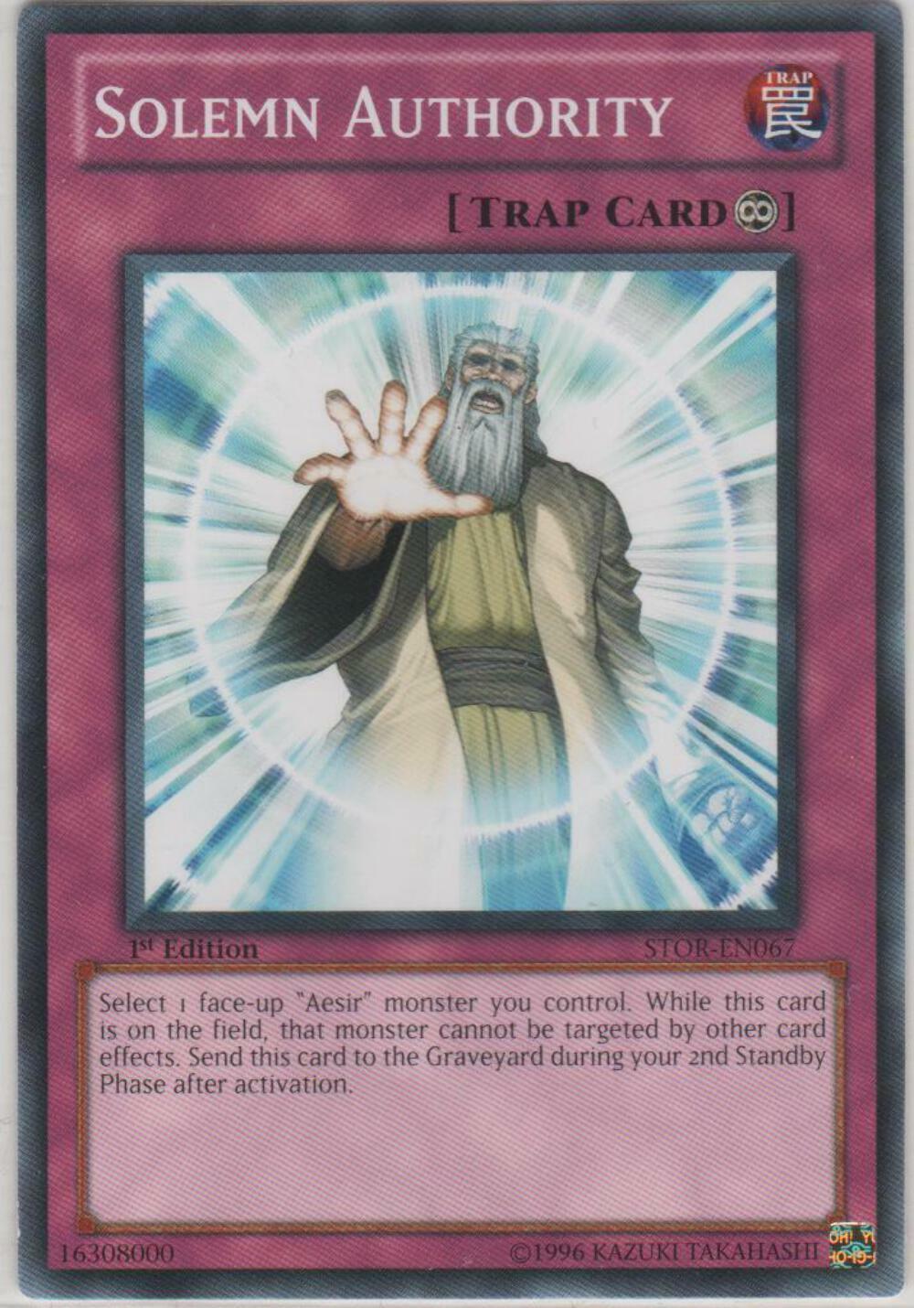 Solemn Authority - STOR-EN067 - Common - 1st Edition - YuGiOh