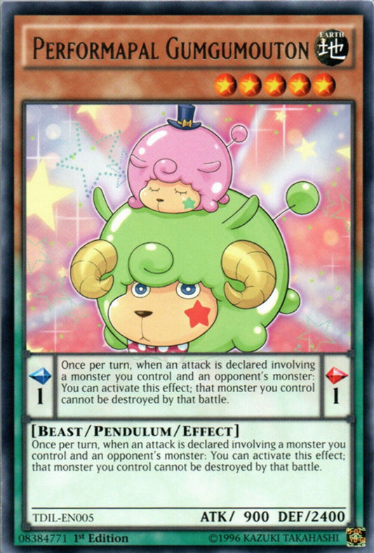Performapal Gumgumouton - TDIL-EN005 - Rare - 1st Edition - YuGiOh