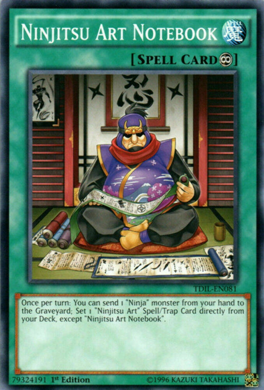 Ninjitsu Art Notebook - TDIL-EN081 - Common - 1st Edition- YuGiOh