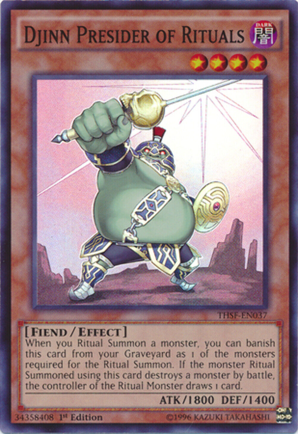 Djinn Presider of Rituals - THSF-EN037 - Super Rare - Unlimited Edition - YuGiOh
