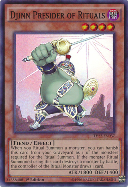 Djinn Presider of Rituals - THSF-EN037 - Super Rare - Unlimited Edition - YuGiOh