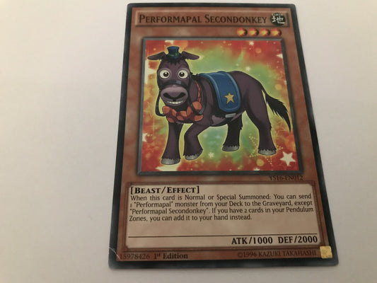 Performapal Secondonkey - YS16-EN012 - Common - 1st Edition - YuGiOh