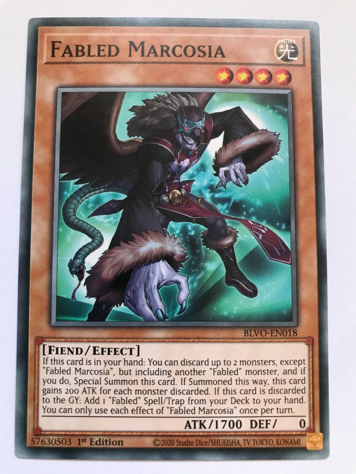 Fabled Marcosia - BLVO-EN018 - Common - 1st Edition - YuGiOh