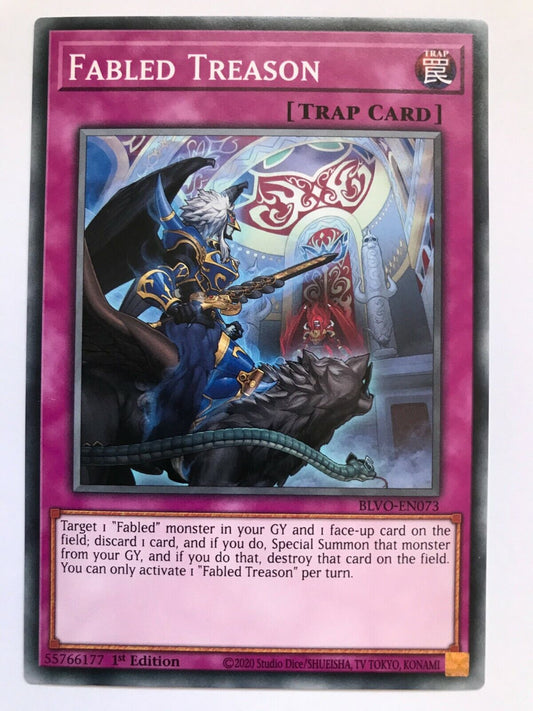 Fabled Treason - BLVO-EN073 - Common - 1st Edition - YuGiOh