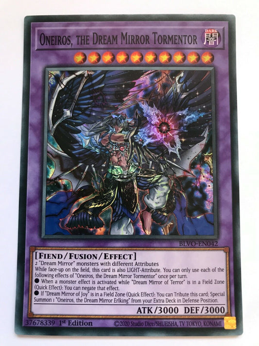 Oneiros, The Dream Mirror Tormentor - BLVO-EN042 - Super Rare - 1st Edition