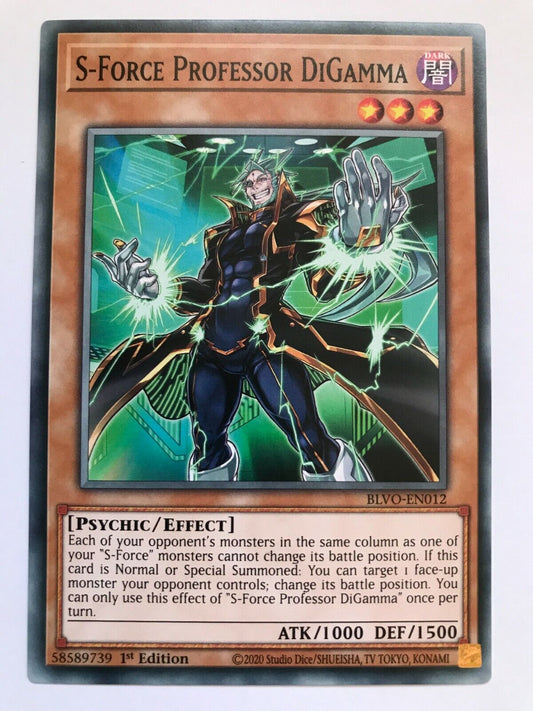 S-Force Professor DiGamma - BLVO-EN012 - Common - 1st Edition - YuGiOh