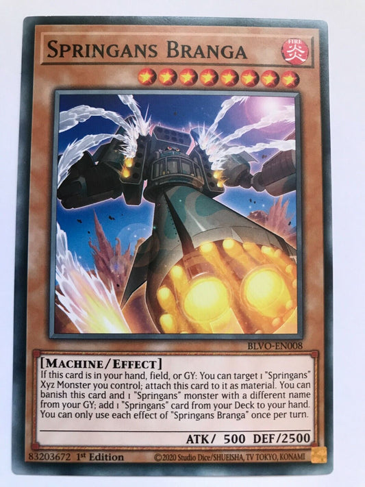 Springans Branga - BLVO-EN008 - Common - 1st Edition - YuGiOh