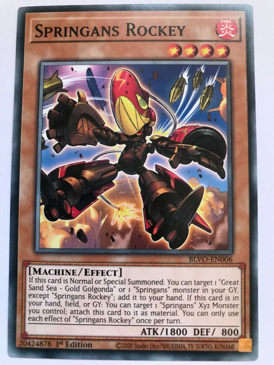 Springans Rockey - BLVO-EN006 - Common - 1st Edition - YuGiOh