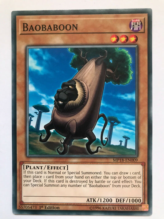 Baobaboon - MP18-EN009 - Common - 1st Edition - YuGiOh