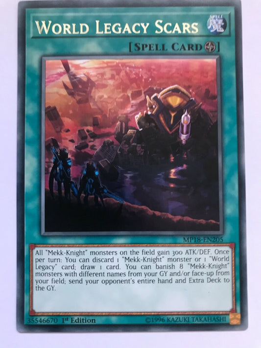 World Legacy Scars - MP18-EN205 - Rare - 1st Edition - YuGiOh