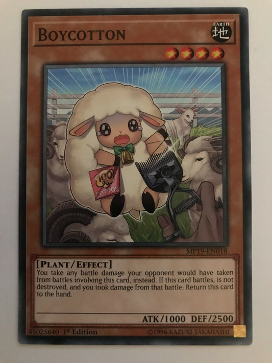 Boycotton - MP19-EN018 - Common - 1st Edition - YuGiOh
