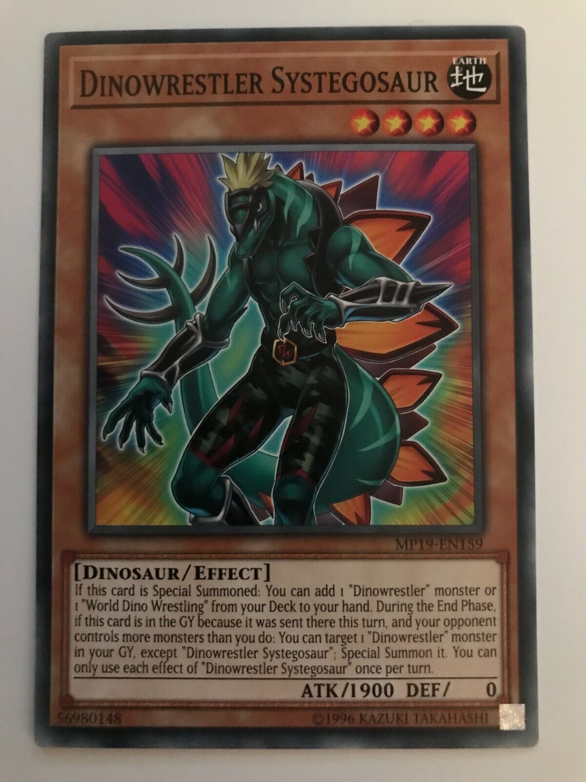 Dinowrestler Systegosaur - MP19-EN159 - Common - Unlimited Edition - YuGiOh