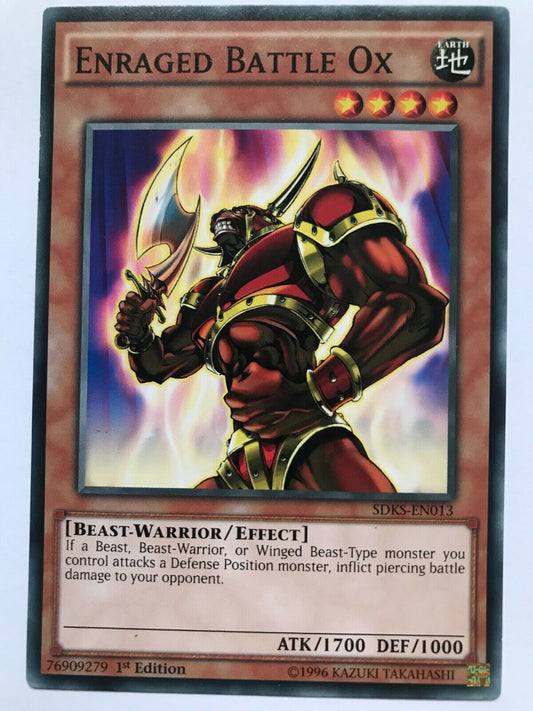 Enraged Battle Ox - SDKS-EN013 - Common - 1st Edition - YuGiOh