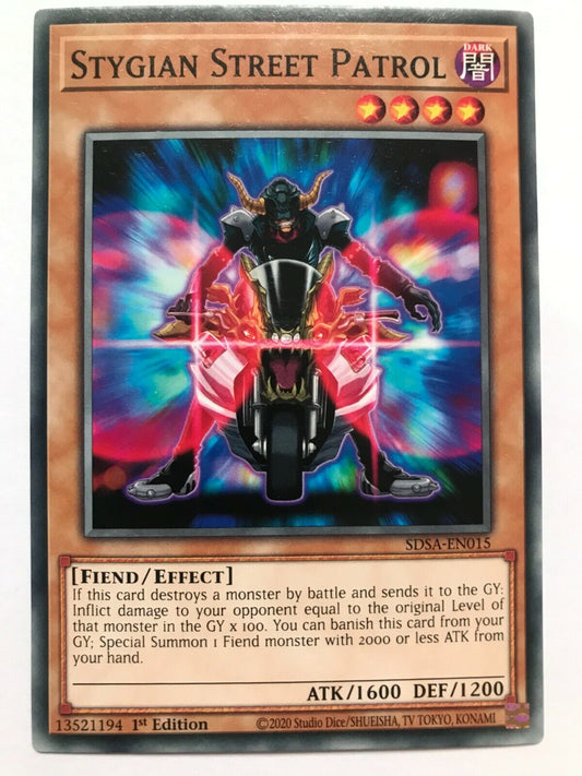Stygian Street Patrol - SDSA-EN015 - Common - 1st Edition - YuGiOh