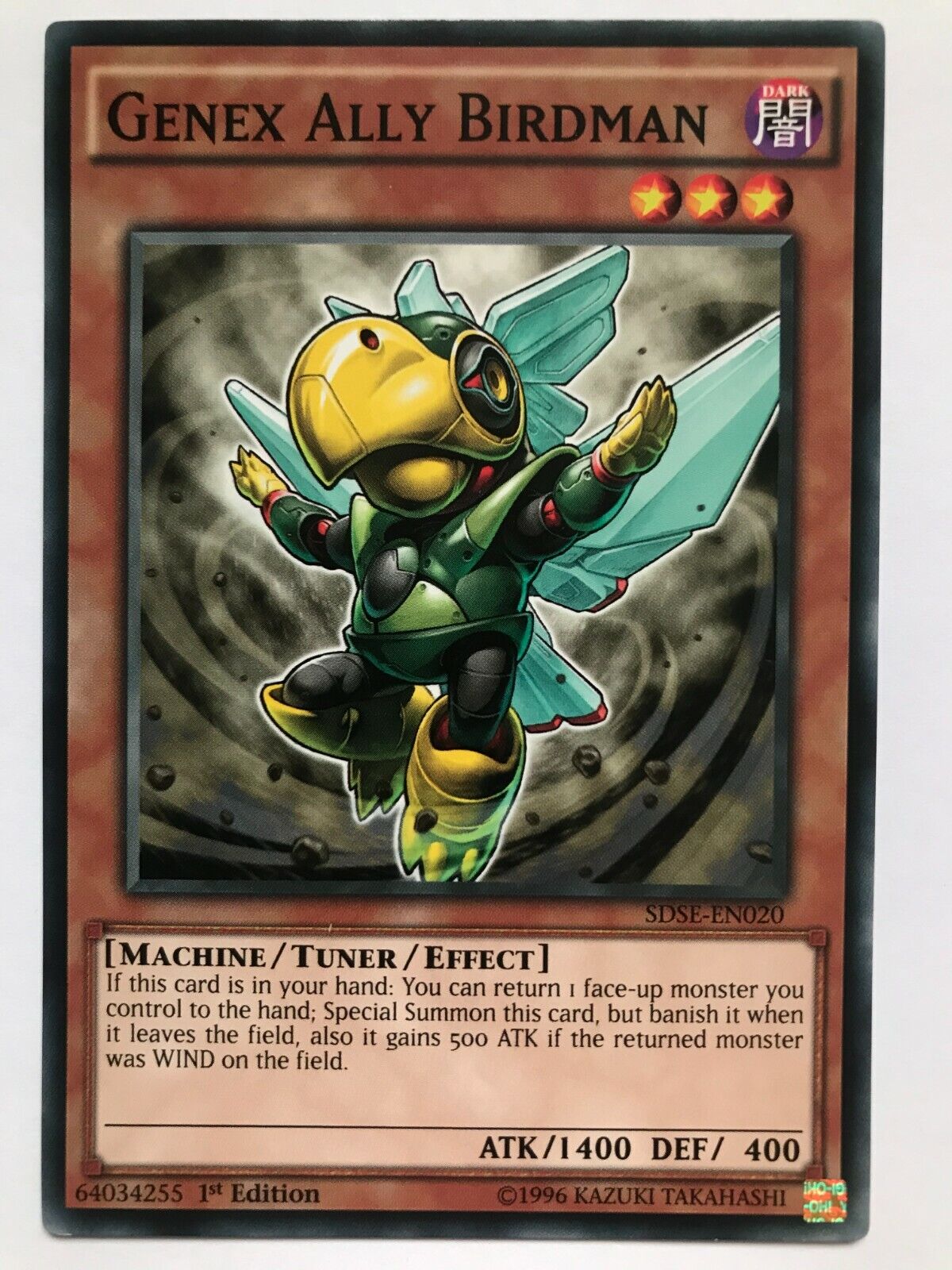 Genex Ally Birdman - SDSE-EN020 - Common - 1st Edition - YuGiOh