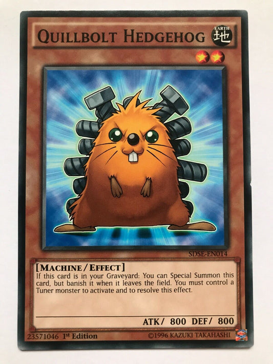 Quillbolt Hedgehog - SDSE-EN014 - Common - 1st Edition - YuGiOh