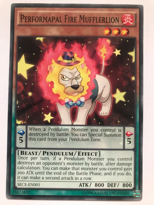 Performapal Fire Mufflerlion - SECE-EN001 - Common - Unlimited Edition - YuGiOh