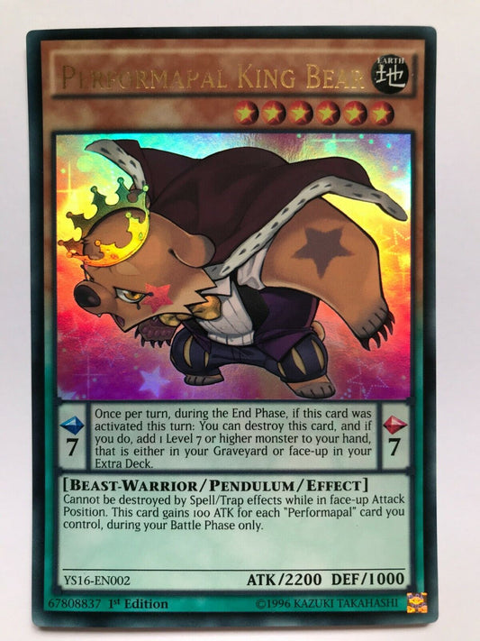 Performapal King Bear - YS16-EN002 - Ultra Rare - 1st Edition - YuGiOh