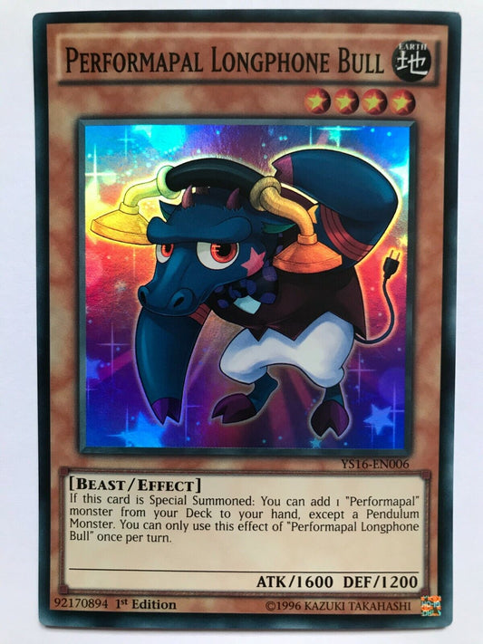 Performapal Longphone Bull - YS16-EN006 - Super Rare - 1st Edition - YuGiOh