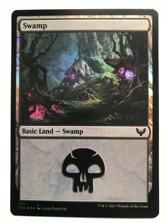 Swamp (371) - Foil - Strixhaven: School Of Mages - MTG