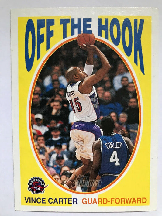 Vince Carter #OH2 2001 - NBA Topps Heritage The Hook Basketball Card