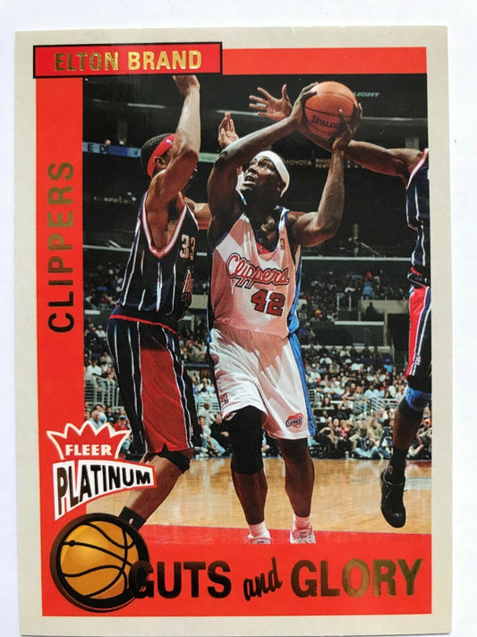 Elton Brand #4 2002-03 - NBA Fleer Platinum Guts & Glory Basketball Card