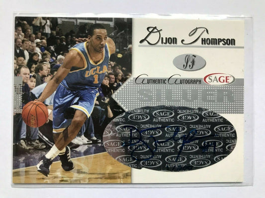 Dijon Thompson #1/200 2005 - NBA Sage Autograph Silver Basketball Card