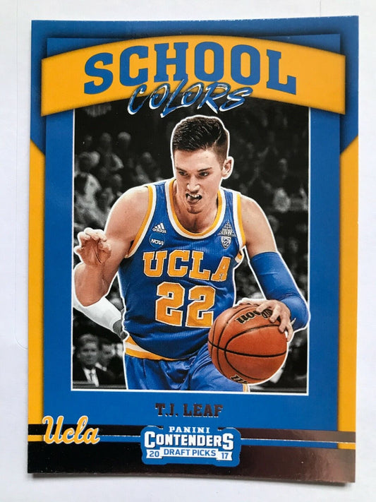 T.J. Leaf #13 2017-18 - NBA Panini Contenders School Colours Basketball
