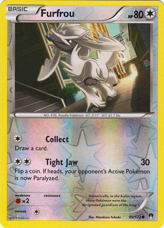 Furfrou - 95/122 - Common - Reverse Holo - Pokemon BREAKPoint