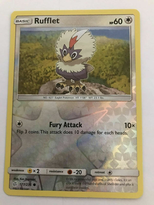 Rufflet 177/236 Common Reverse Holo - Pokemon Sun And Moon Cosmic Eclipse