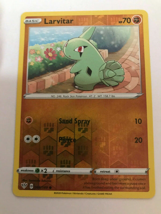 Larvitar - 086/189 - Common - Reverse Holo - Darkness Ablaze