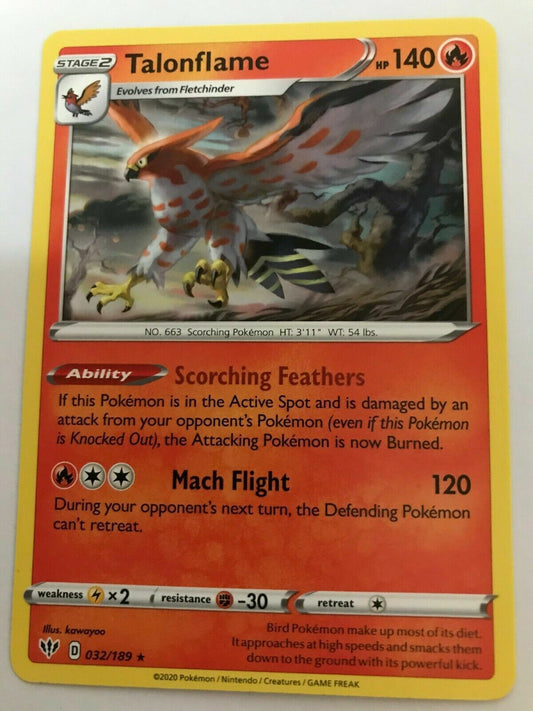 Talonflame - 032/189 - Rare - Darkness Ablaze