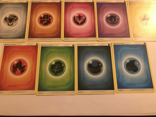 Hidden Fates Energy Cards x9 Complete Set