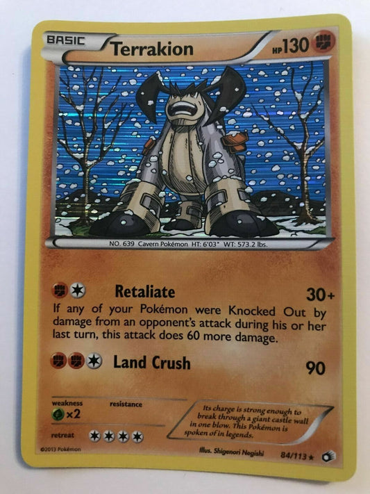 Terrakion 84/113 Rare Holo - Pokemon Legendary Treasures