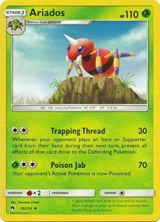 Ariados - 10/214 - Uncommon - Pokemon Lost Thunder