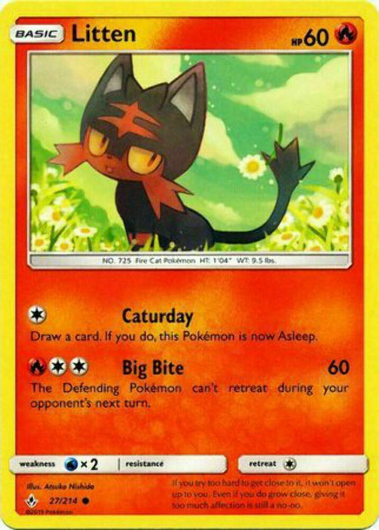 Litten - 27/214 - Common - Pokemon Unbroken Bonds