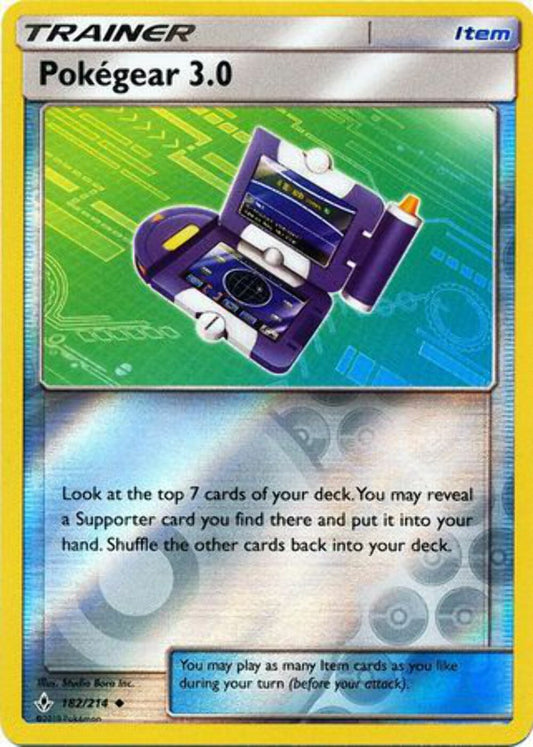 Pokegear 3.0 - 182/214 - Uncommon - Reverse Holo Sun & Moon: Unbroken Bonds