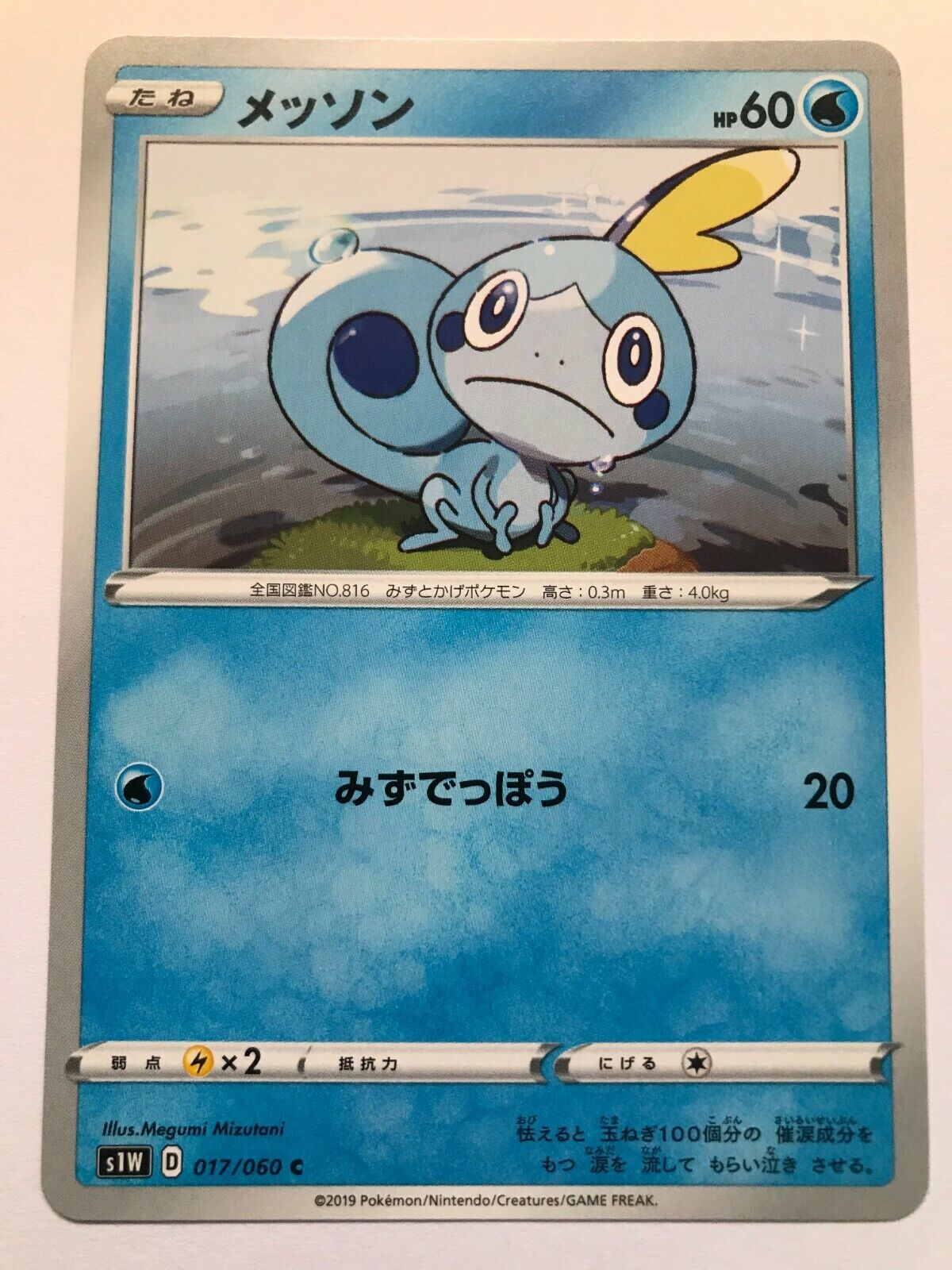 Pokémon Japanese SW&SH - S1W - Sobble 017/060 C