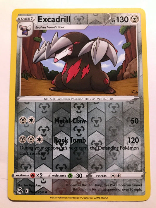 Excadrill - 183/264 - Uncommon Reverse Holo - Pokemon Fusion Strike